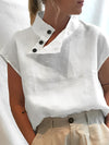 Elegant cotton and linen blouse