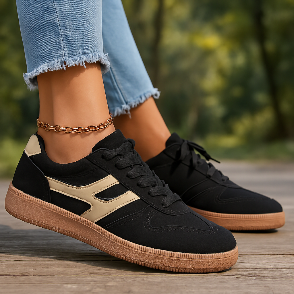 Women's - Comfortable Sneakers - Breathable Fabric - Stylish and Supportive Shoes