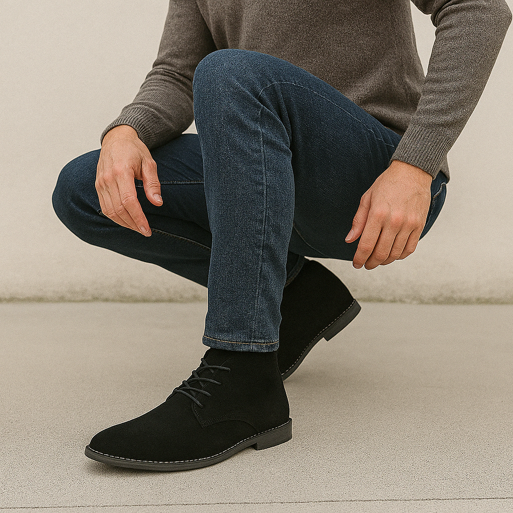 Men's - Classic Leather Shoes - Elegant Style