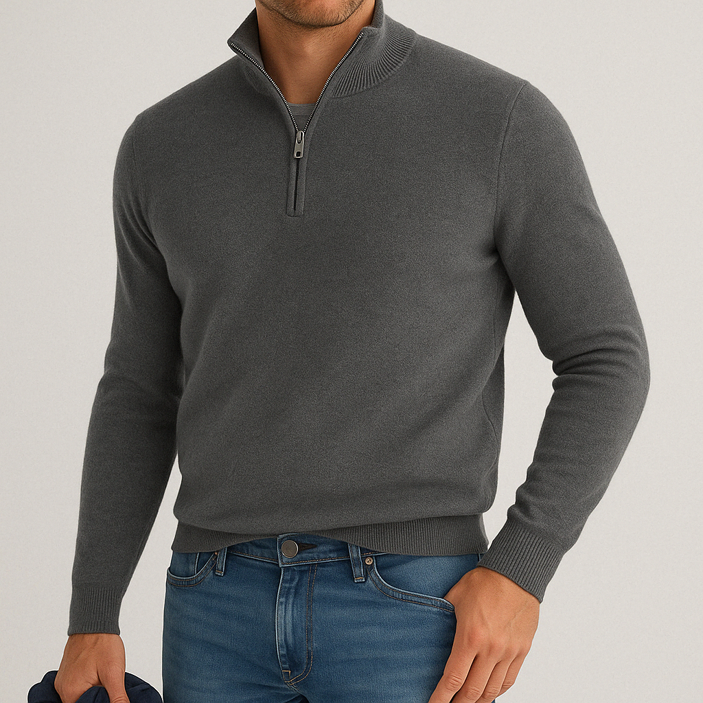 Men's – Quarter-Zip Sweater – Comfortable Knit, Casual Fit – Everyday Wear