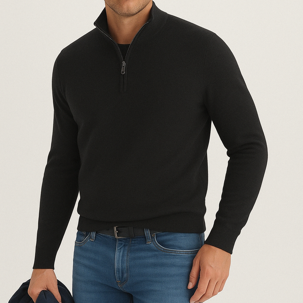 Men's – Quarter-Zip Sweater – Comfortable Knit, Casual Fit – Everyday Wear