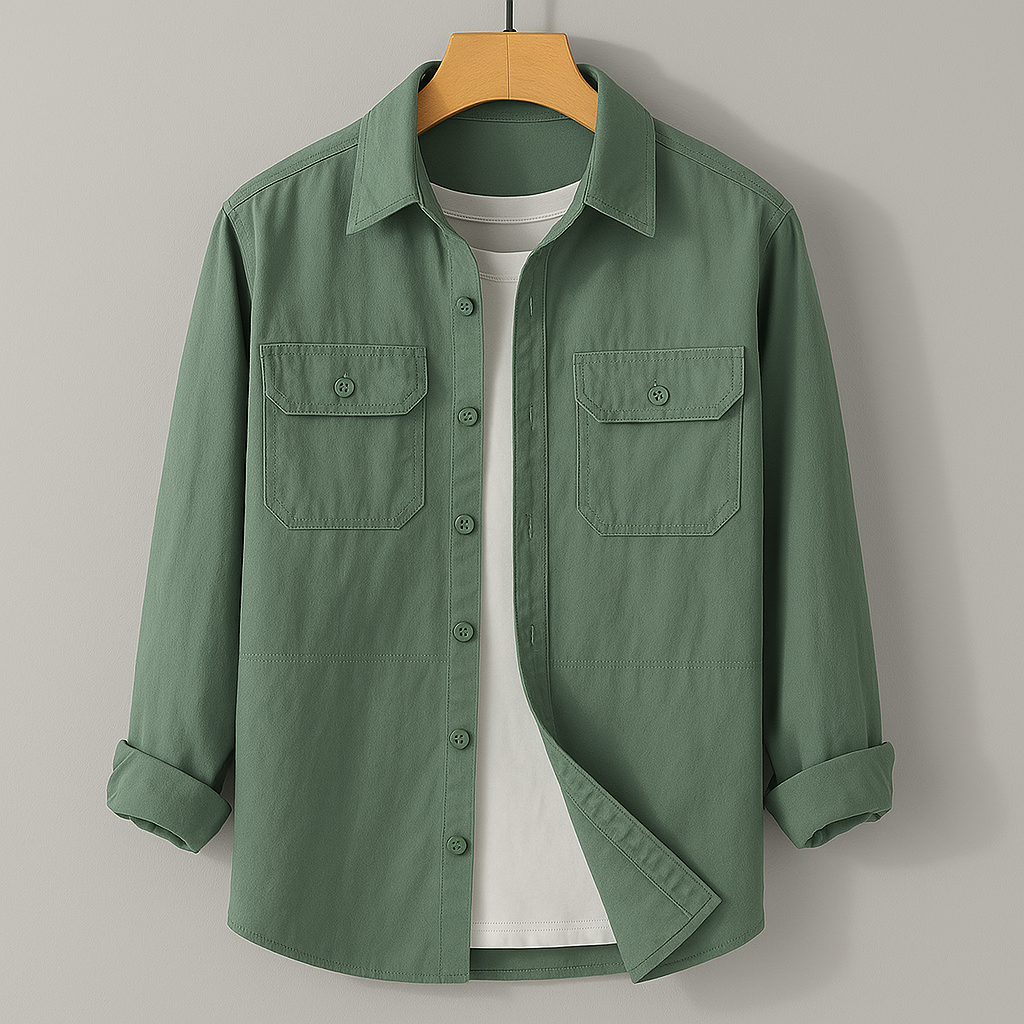 Men's – 100% Cotton Shirt – Classic Fit, Breathable Fabric – Casual Wear