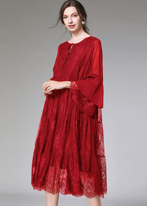 Chic Mulberry dress with wide sleeves