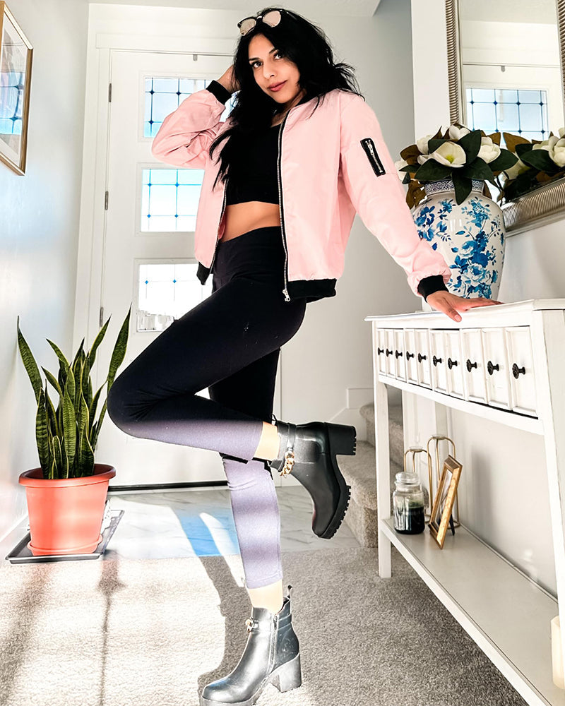 Women's - Bomber Jacket - Breathable Fabric - Stylish Comfort for Everyday Wear