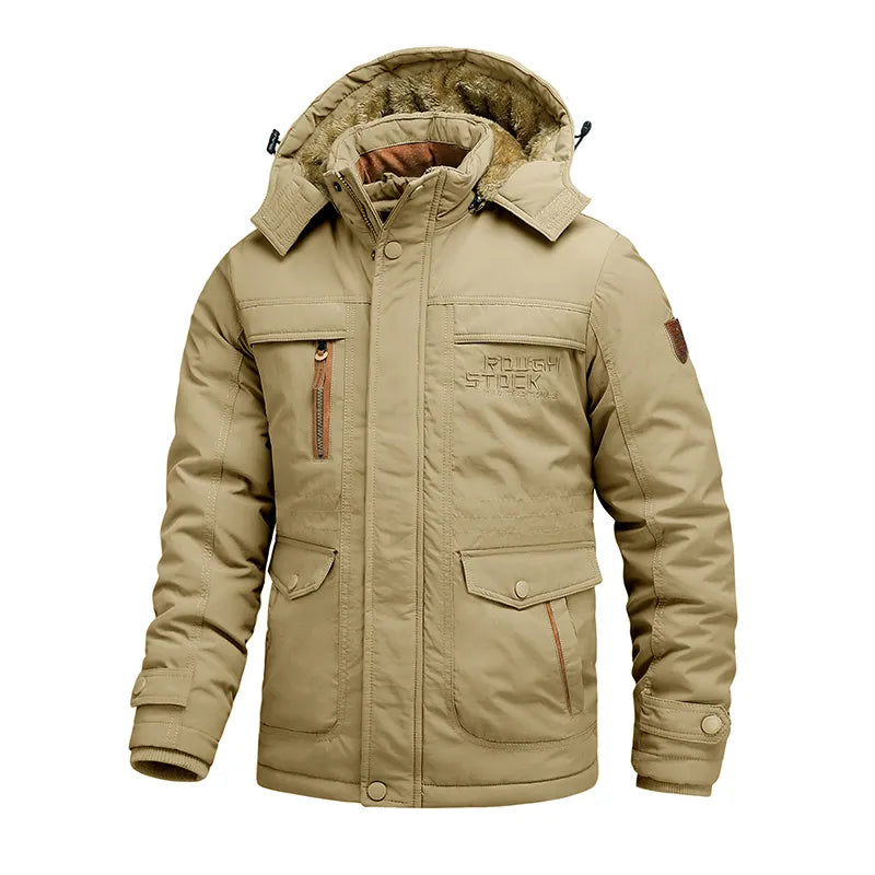 Men's - Tactical Winter Jacket - Waterproof Insulated Coat with Hood