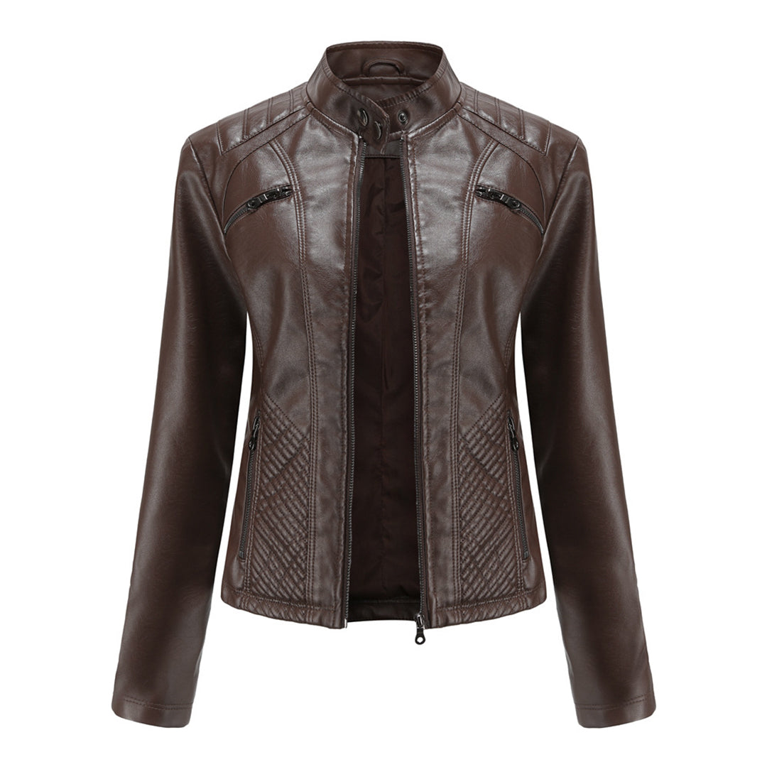 Spring leather biker jacket