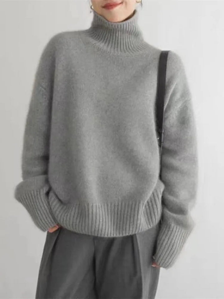 Ladies turtleneck jumper fine knit