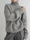 Ladies turtleneck jumper fine knit