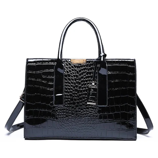 Ladies' handbag with crocodile print – Nouvo London