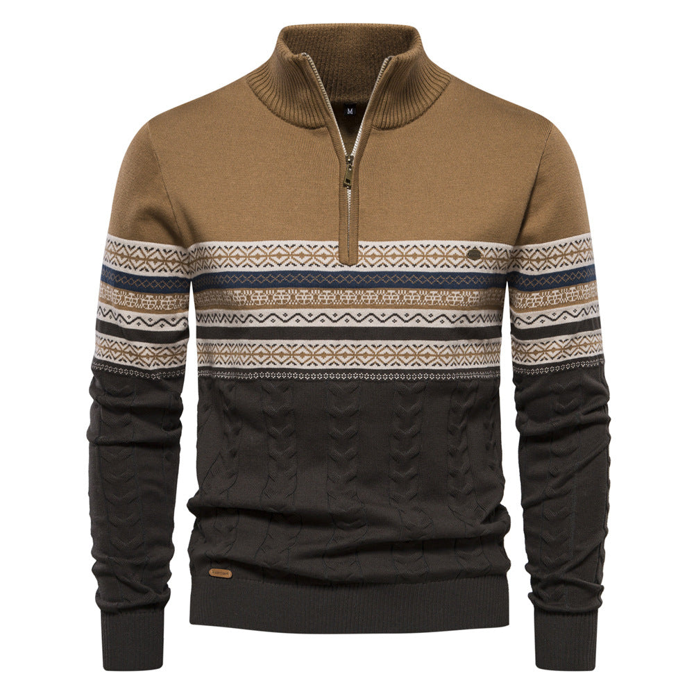 The Stand-up Collar Men's Knitted Jumper