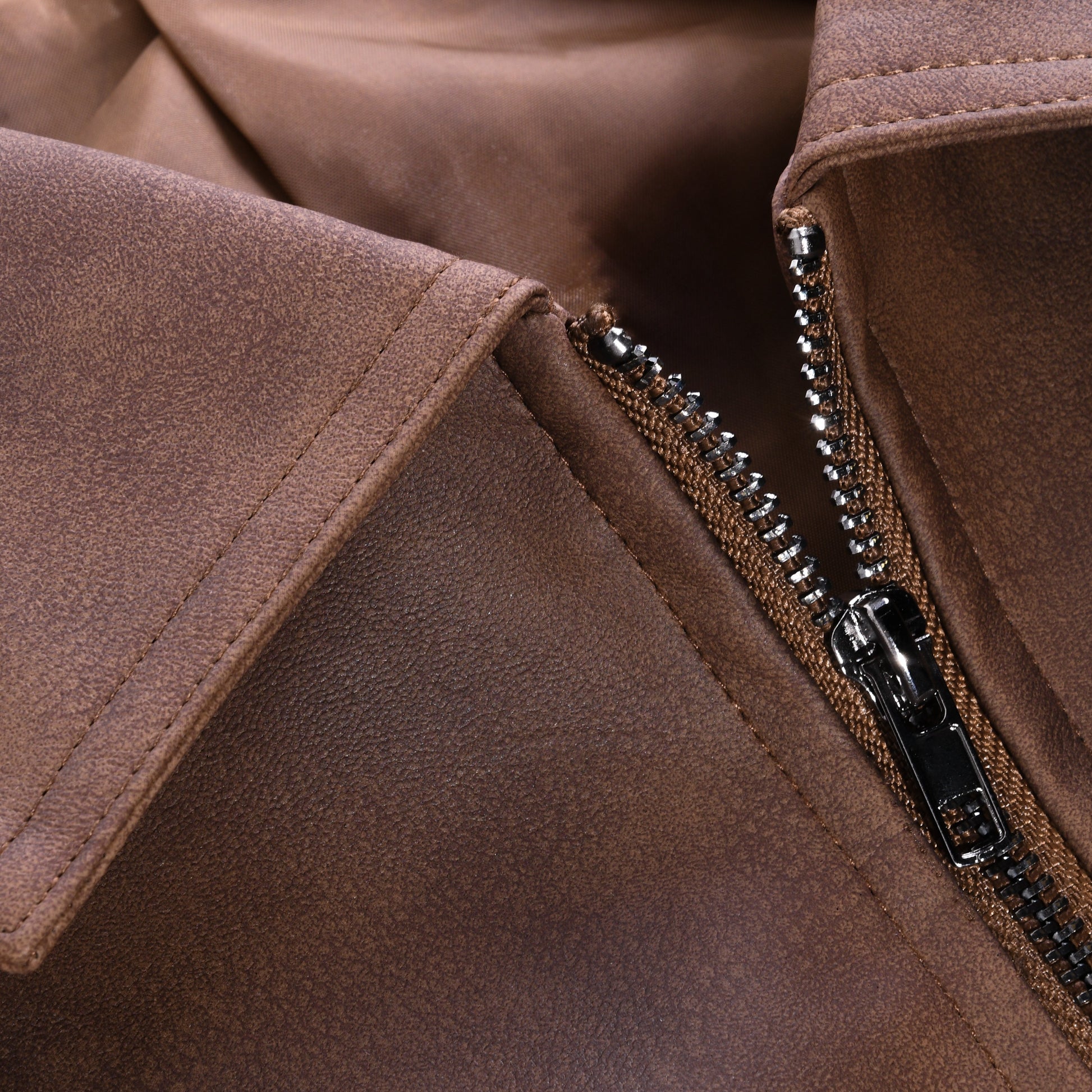 Men - Jacket - Zip-Up - Leather Look