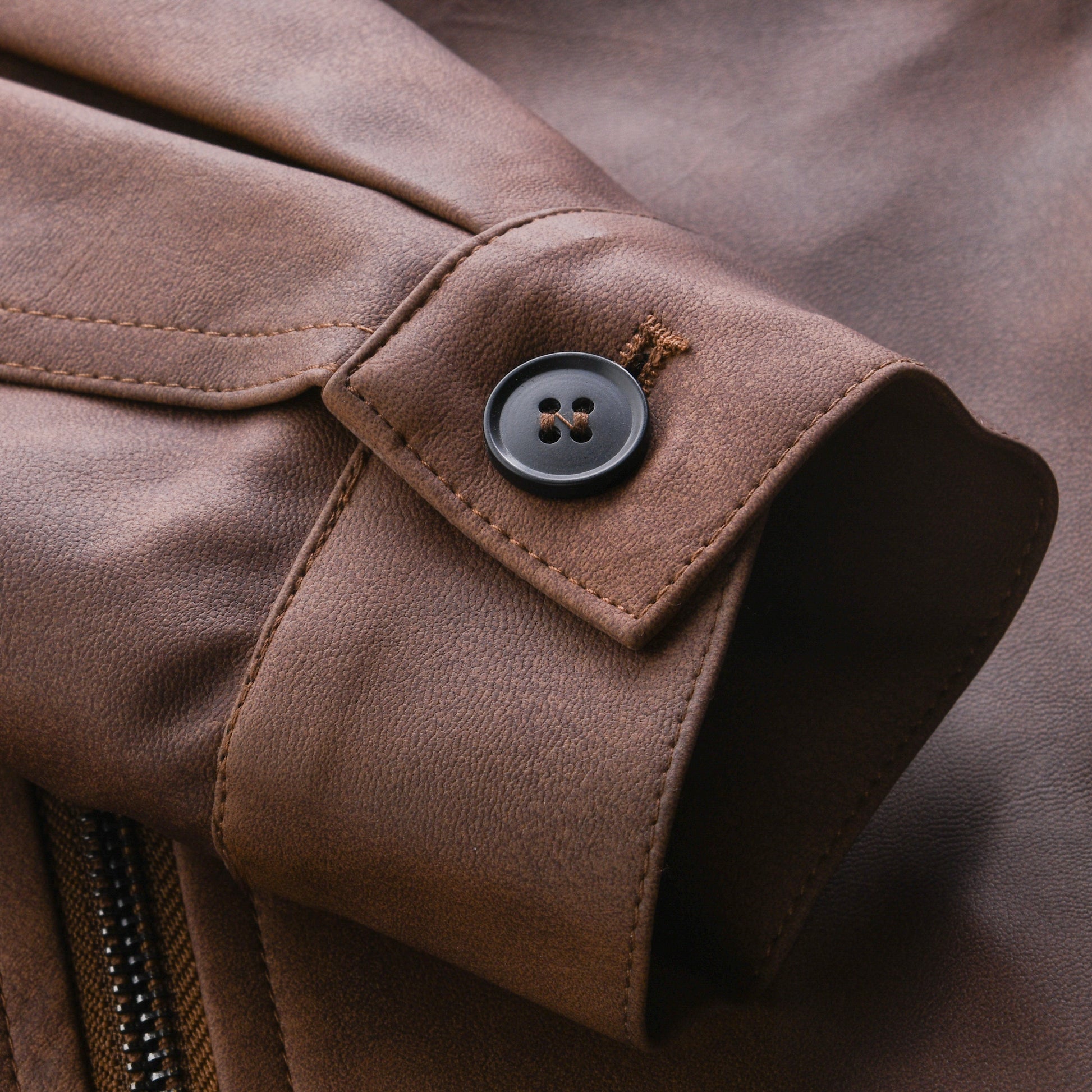 Men - Jacket - Zip-Up - Leather Look