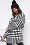 Checked oversize jacket for women