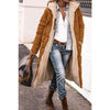 Reversible long sherpa long coat