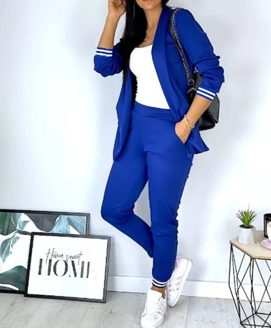 Spring Double Breasted Blazer Pantsuit