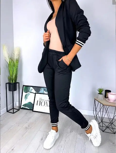 Spring Double Breasted Blazer Pantsuit