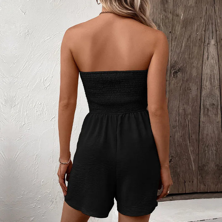 Strapless Romper with Straps