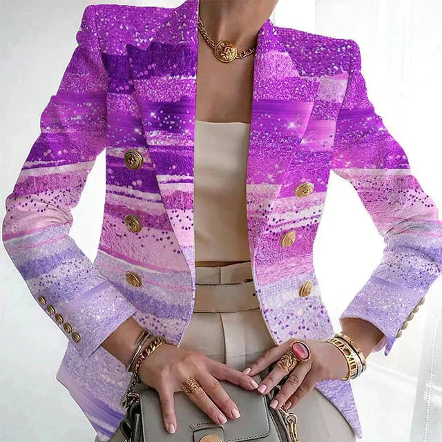 Chic print blazer