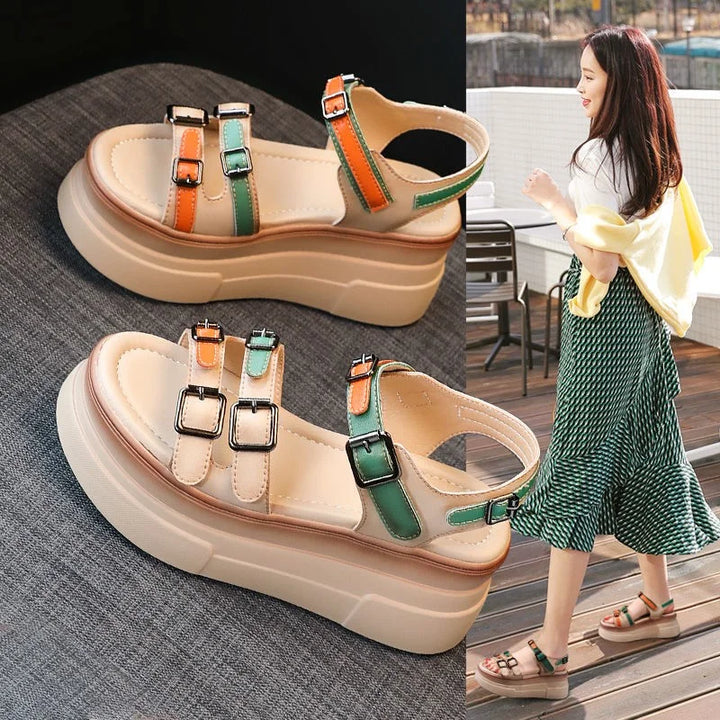 Non-slip sandals with thick soles