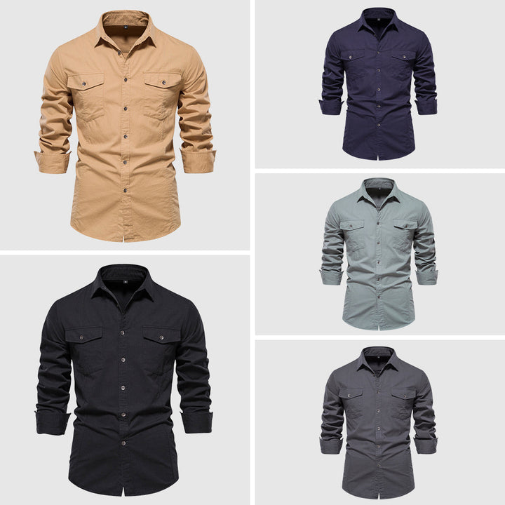 Men's solid casual shirt