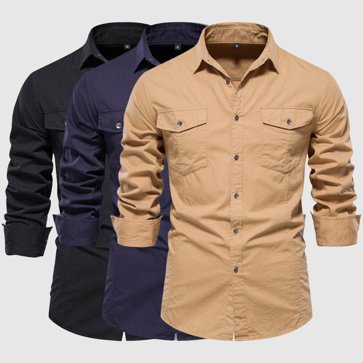 Men's solid casual shirt