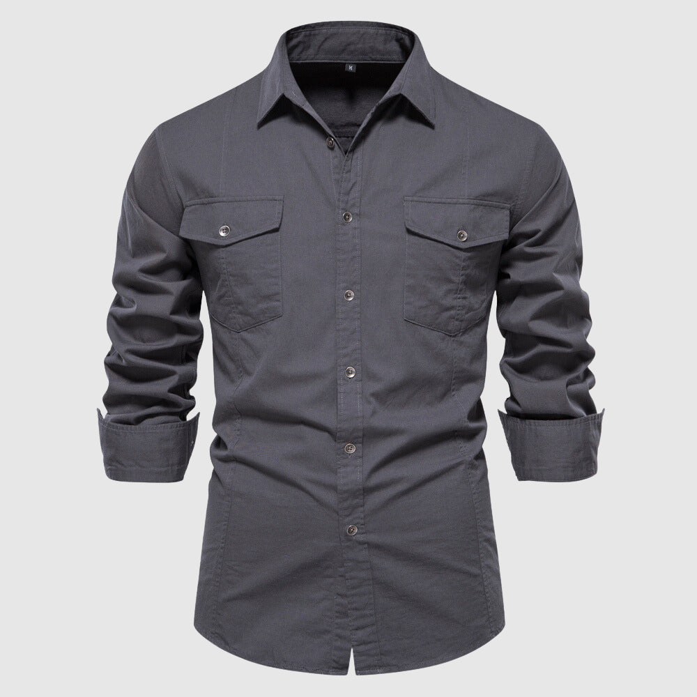 Men's solid casual shirt