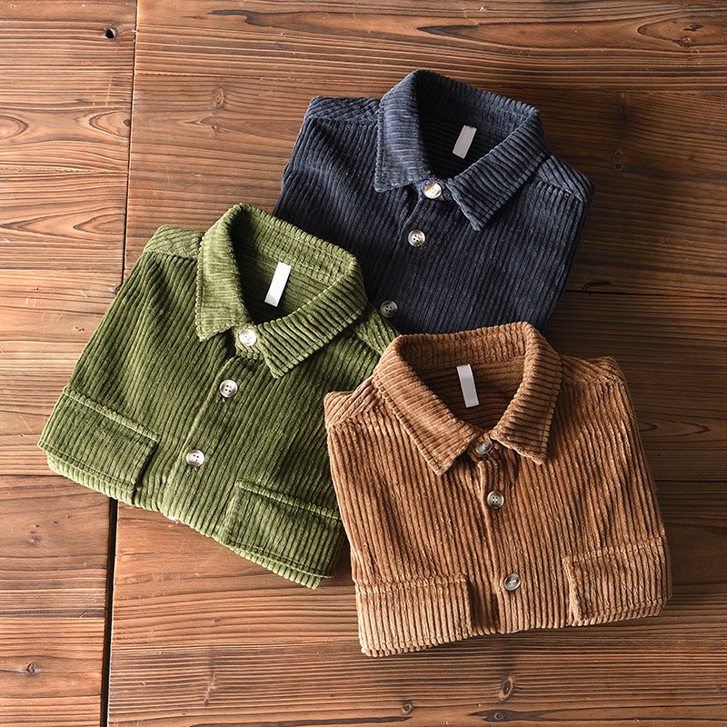 Retro Corduroy Over Shirt