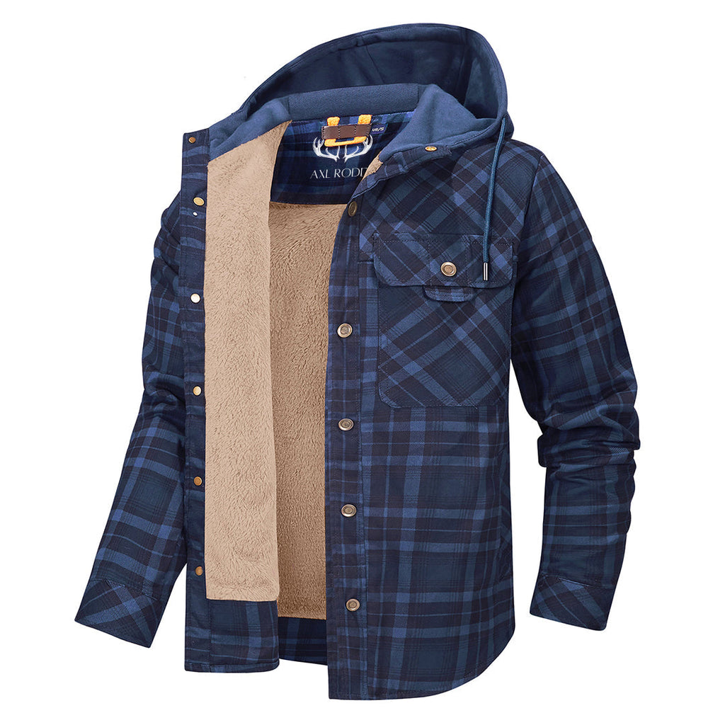 Men's - Lumberjack Hoodie - Cosy Flannel Material - Stylish Casual Wear for All Seasons