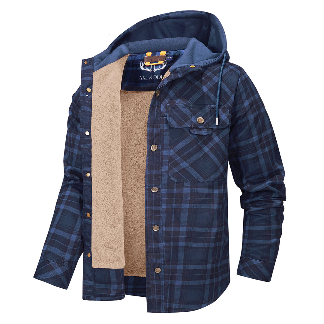 Men's - Lumberjack Hoodie - Cosy Flannel Material - Stylish Casual Wear for All Seasons