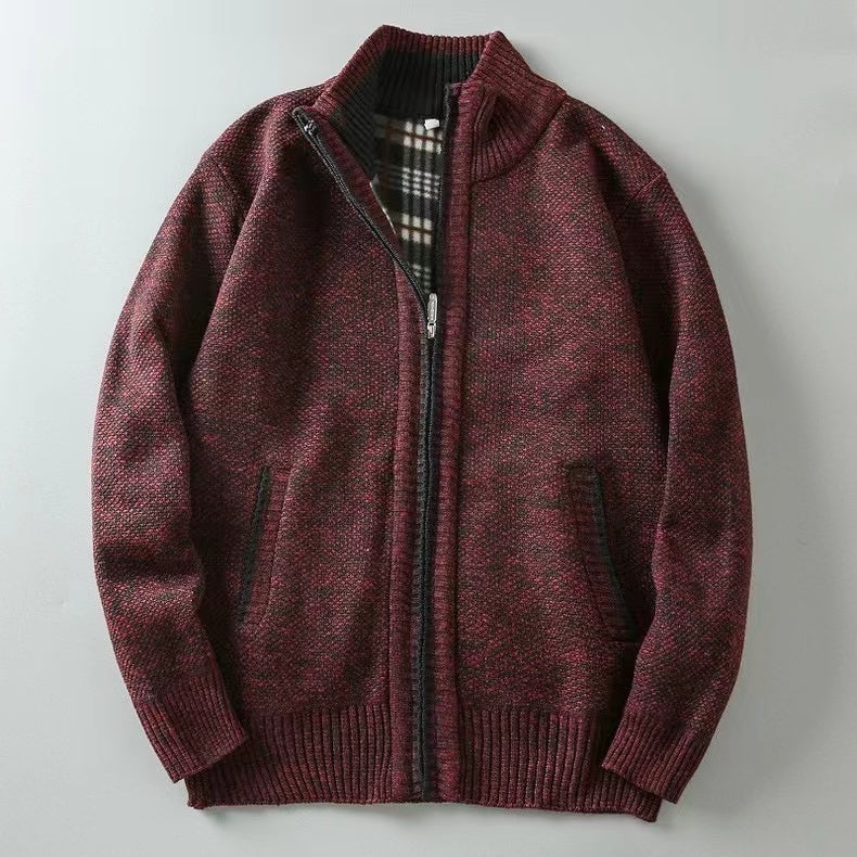 Men's - Winter Jacket - Block Pattern - Warm & Stylish for Cold Weather