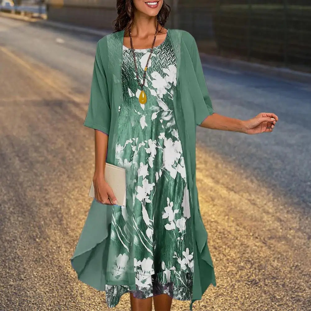 Dress with floral pattern