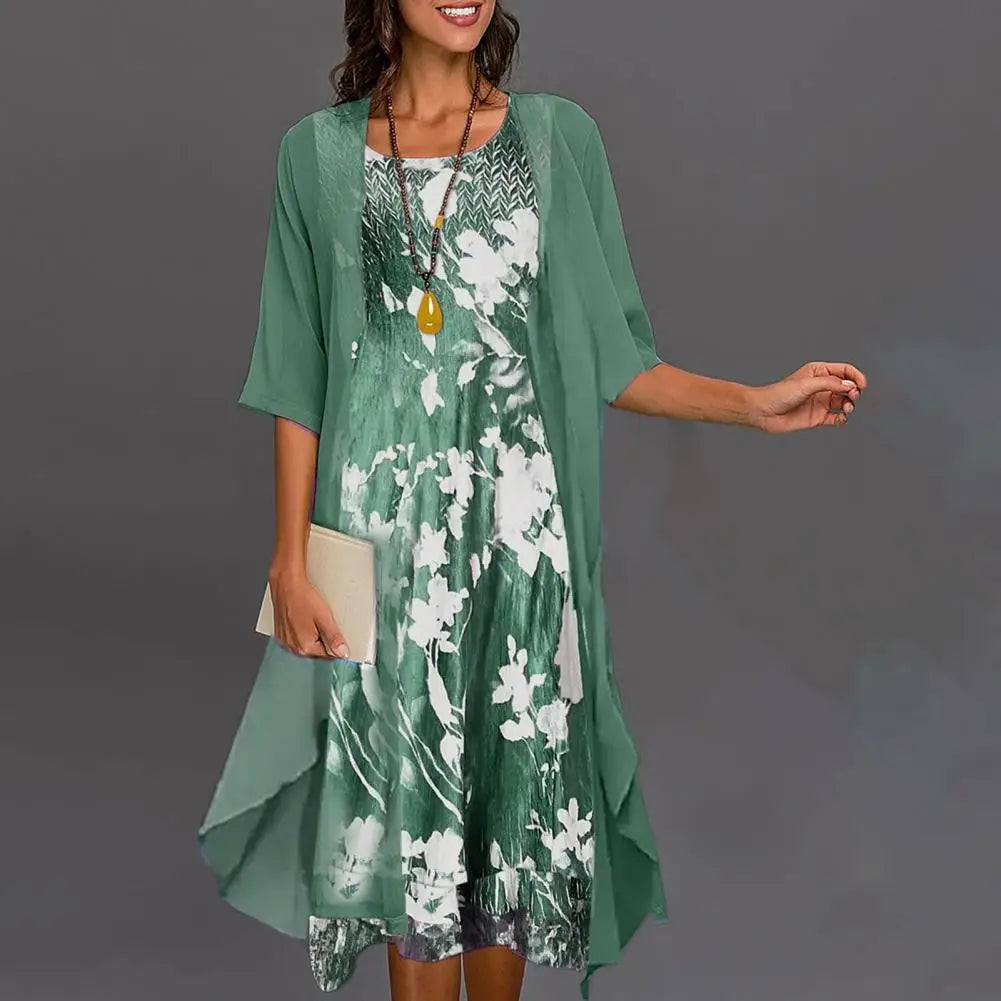 Dress with floral pattern