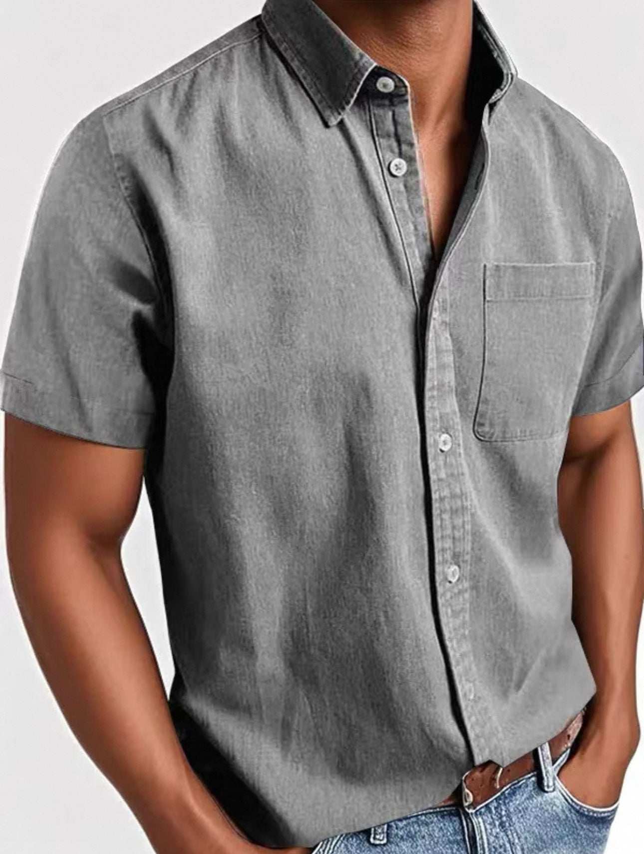 Men's - Classic Fit Shirt - Casual Button-Down