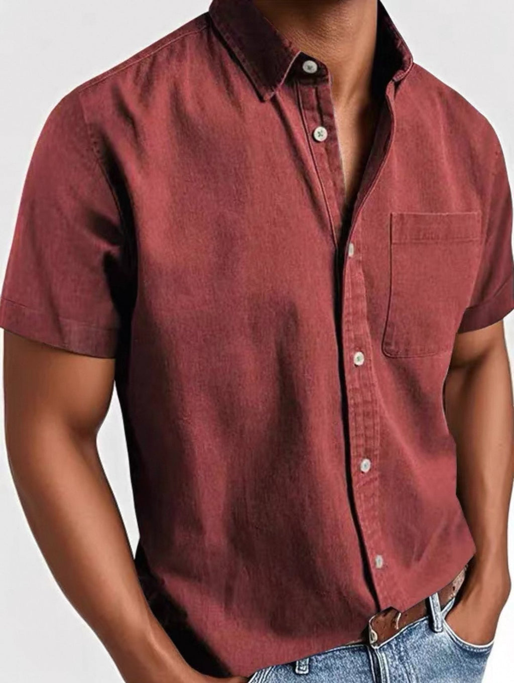 Men's - Classic Fit Shirt - Casual Button-Down