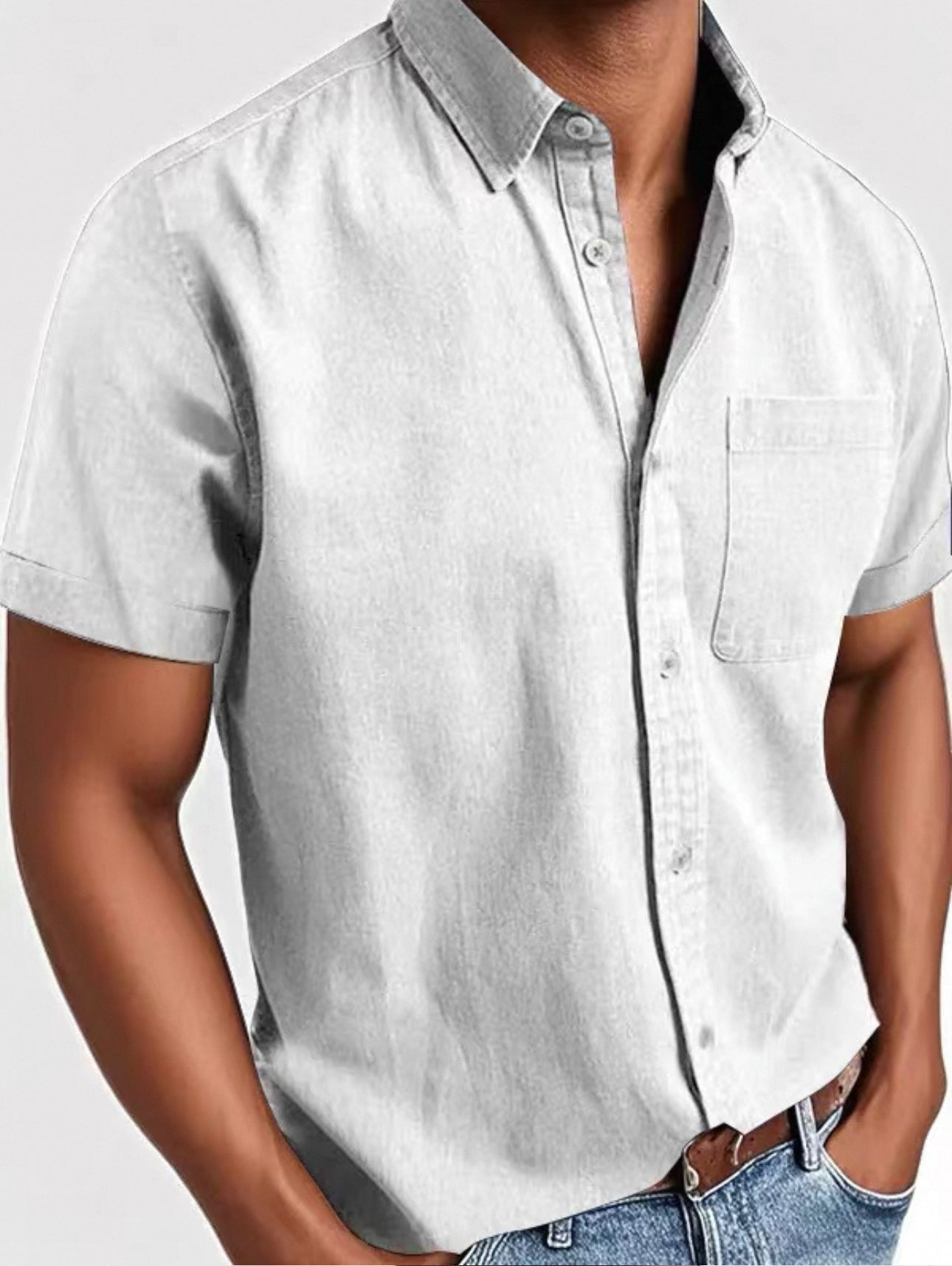 Men's - Classic Fit Shirt - Casual Button-Down