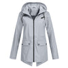 Long mackintosh with hood for women