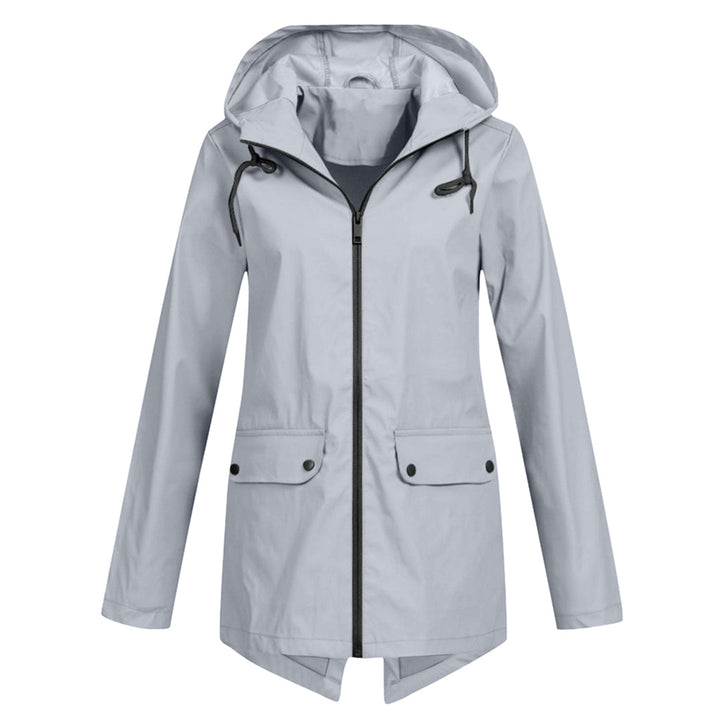 Long mackintosh with hood for women