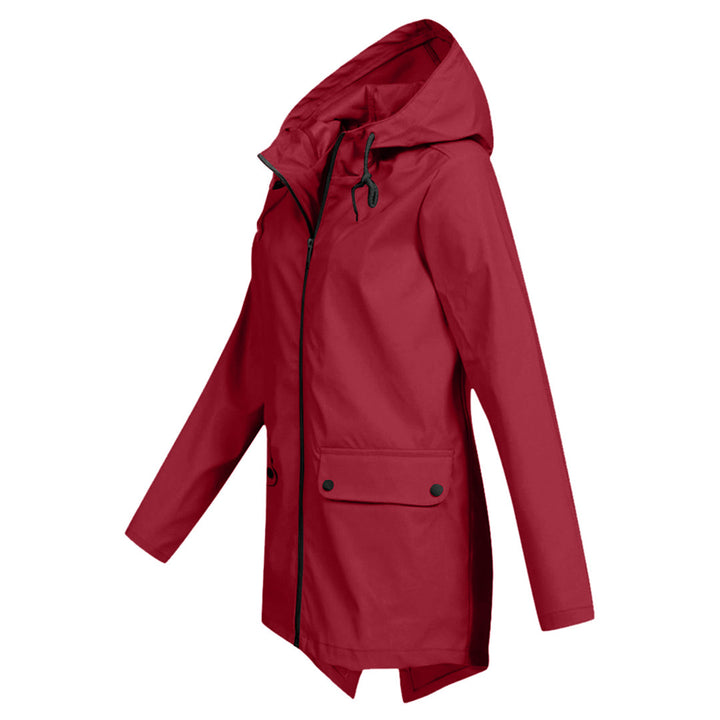 Long mackintosh with hood for women