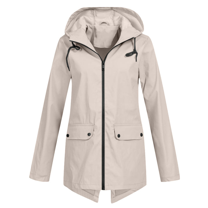 Long mackintosh with hood for women