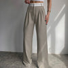 Women's - Fashion Linen Trousers - Stylish & Comfortable - Perfect Summer Wardrobe Essential