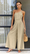 Backless double band jumpsuit