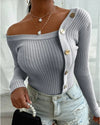 Strapless knitted jumper