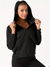 Quick-drying sports hooded jacket with zip