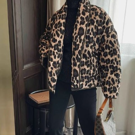 Leopard luxury coat