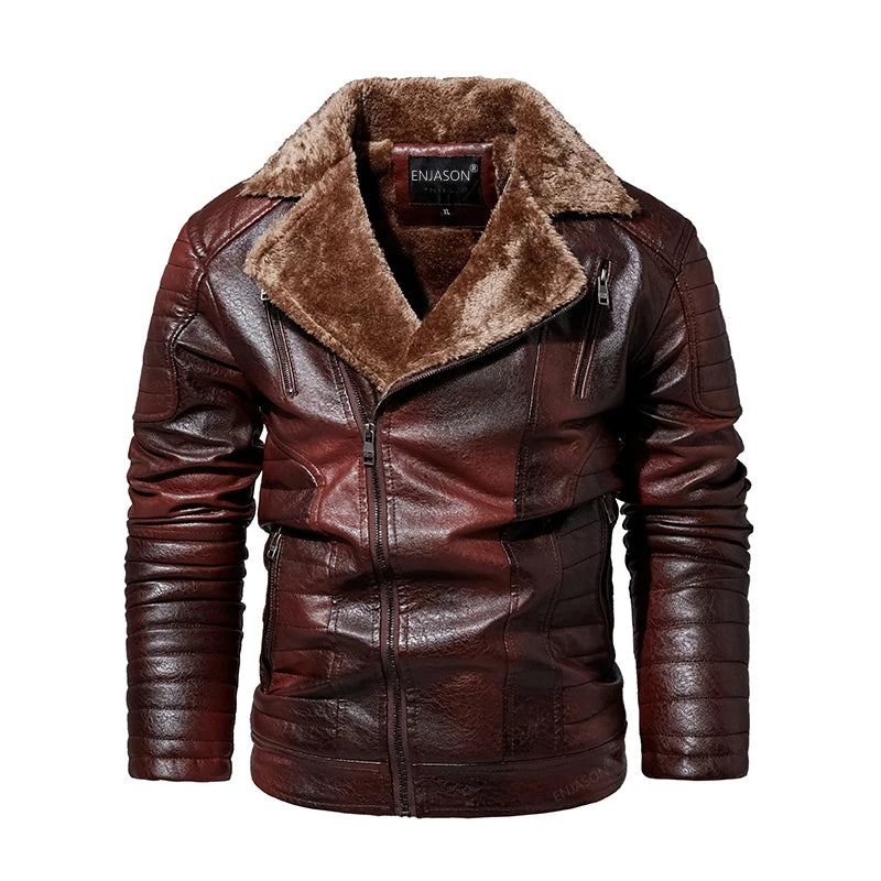 Leather Jacket Men with Fleece – Nouvo London