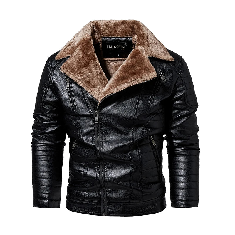 Leather Jacket Men with Fleece – Nouvo London