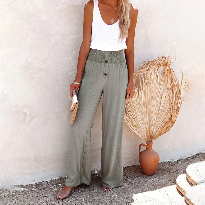 High-waisted trousers