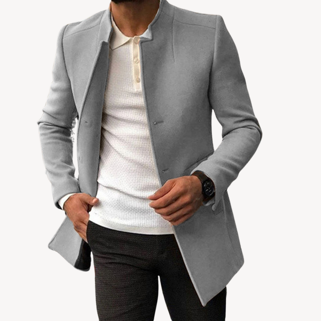 Men's - Slim Fit Coat - Wool Blend - Stylish Outerwear - Modern Sophistication for Every Occasion