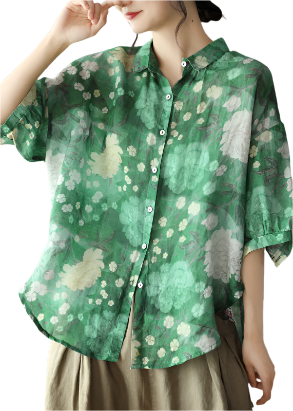 Women's - Airy Blouse - Lightweight Fabric for Warm Weather - Perfect Summer Top for Effortless Style