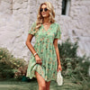 High-end floral summer dress